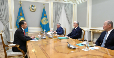 Президент Қасым-Жомарт Тоқаев Еуразиялық экономикалық комиссия алқасының төрағасы Бақытжан Сағынтаевты қабылдады