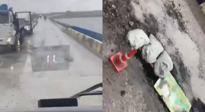 Қостанайда көпір қақ айырылды: ақылы жолда ойық пайда болып, жүргізушілер шошып жүр