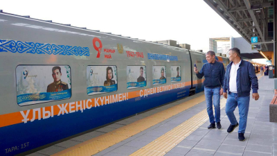 Елордада Жеңіс күніне арналған пойыздар жолға шықты