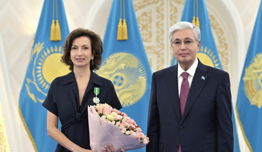 Президент Одрэ Азулені Qoja Ahmet Yasaui орденімен марапаттады (ВИДЕО)